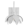 white iron flower wall sconce