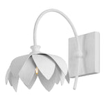 white iron flower wall sconce