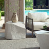 limestone side table irregular shape gray
