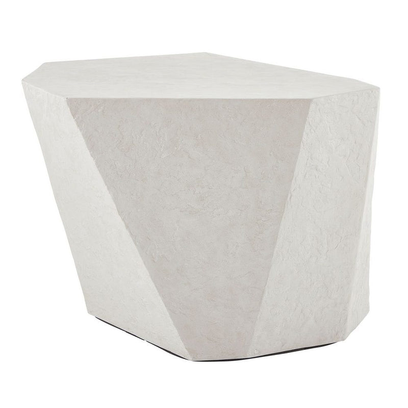 limestone side table irregular shape gray