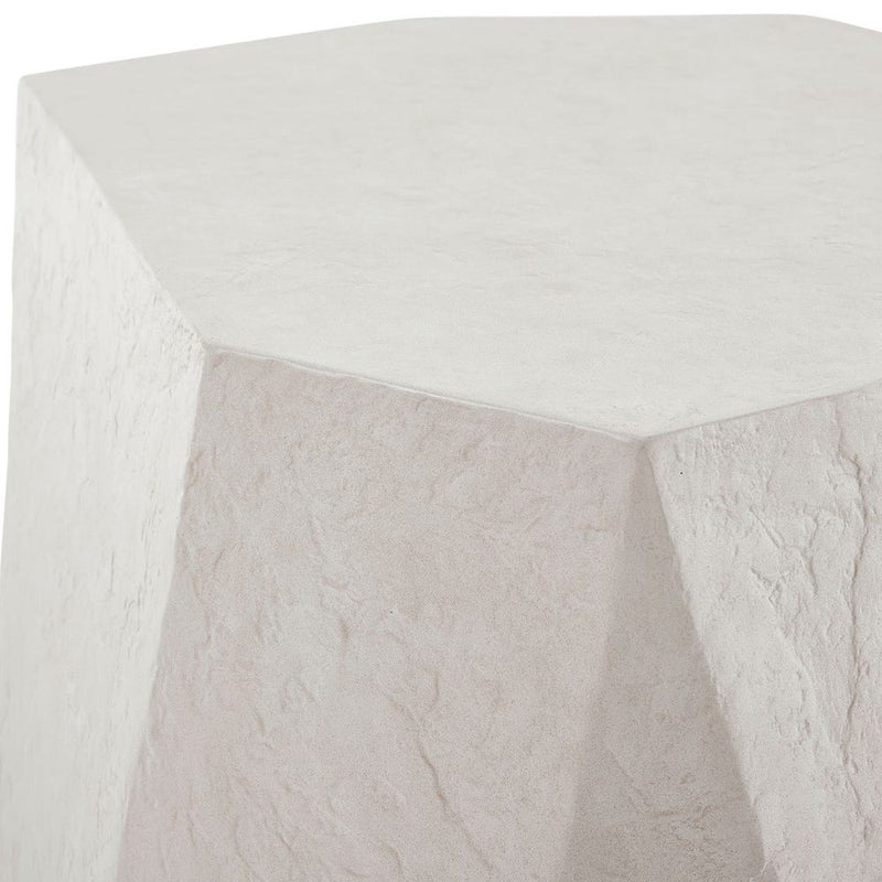 limestone side table irregular shape gray