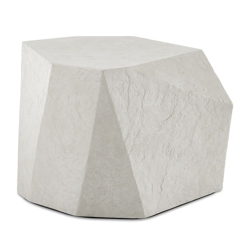 limestone side table irregular shape gray