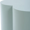 outdoor accent table powder coated metal light blue 