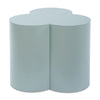 outdoor accent table powder coated metal light blue 