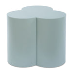outdoor accent table powder coated metal light blue 