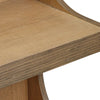 Close-up of the Osrick Etagere by Uttermost, featuring smooth light wood grain and a natural finish for modern elegance.