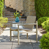 outdoor lounge chair scooped seat all weather wicker natural