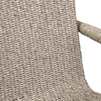 outdoor lounge chair scooped seat all weather wicker natural