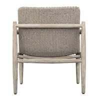 outdoor lounge chair scooped seat all weather wicker natural