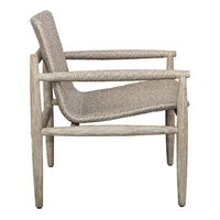 outdoor lounge chair scooped seat all weather wicker natural
