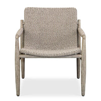 outdoor lounge chair scooped seat all weather wicker natural