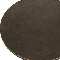 dark bronze accent table round aluminum