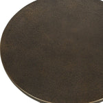 dark bronze accent table round aluminum