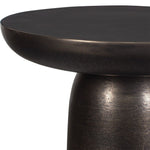 dark bronze accent table round aluminum