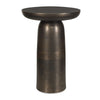 dark bronze accent table round aluminum