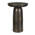 dark bronze accent table round aluminum