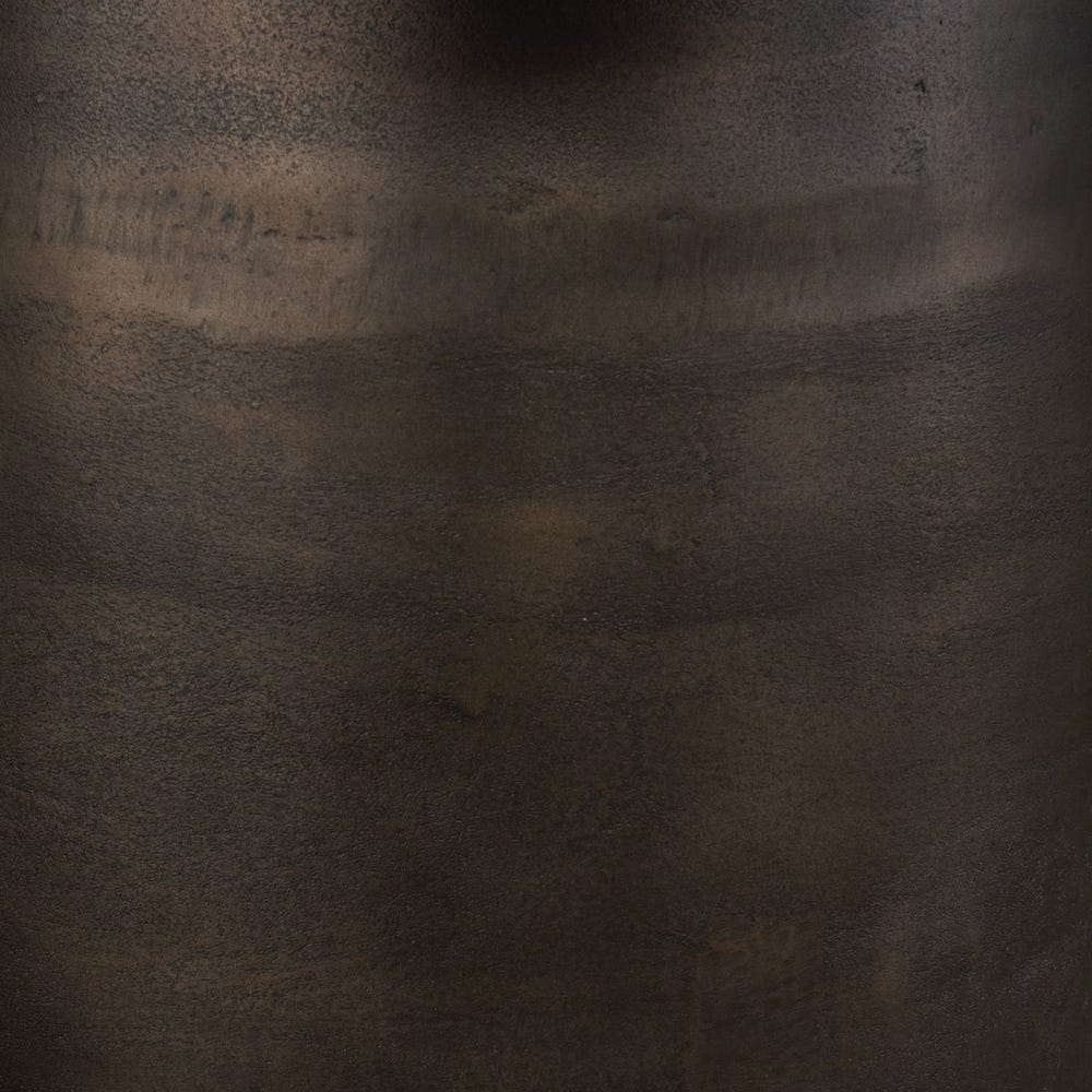 outdoor dining table round golden dark bronze finish aluminum