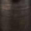 outdoor dining table round golden dark bronze finish aluminum