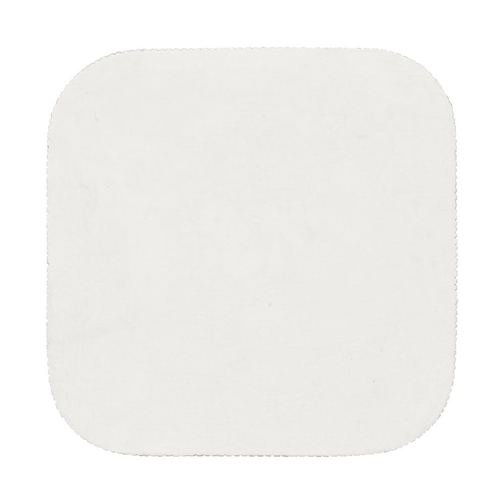 Top view of side table white square 
