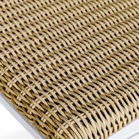 Close-up of a woven mat with a textured pattern