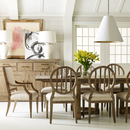 dining table oak veneer rectangle expandable natural 