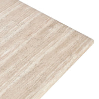 Beige stone tile with a striped pattern on a white background