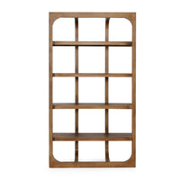 wood bookshelf natural open frame