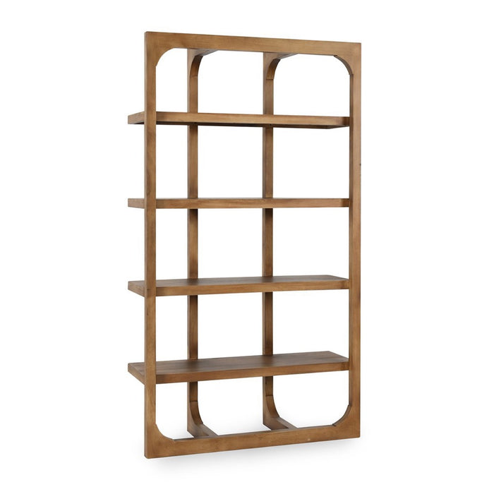 wood bookshelf natural open frame