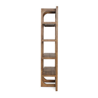 wood bookshelf natural open frame