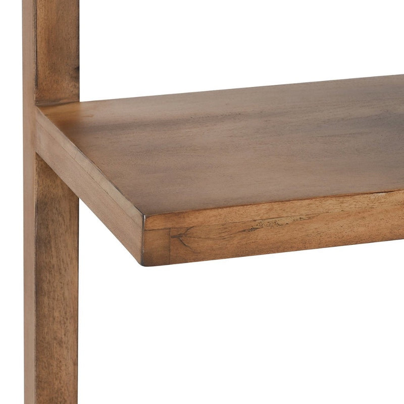 wood bookshelf natural open frame