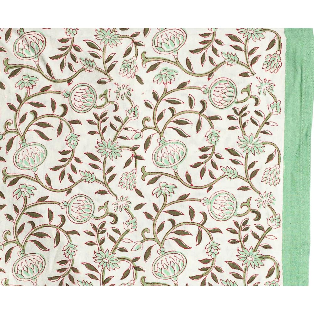 Fabric with floral pattern on a white background
