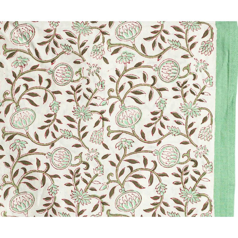 Fabric with floral pattern on a white background