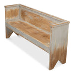 grey hand rubbed reclaimed pine bench back sides