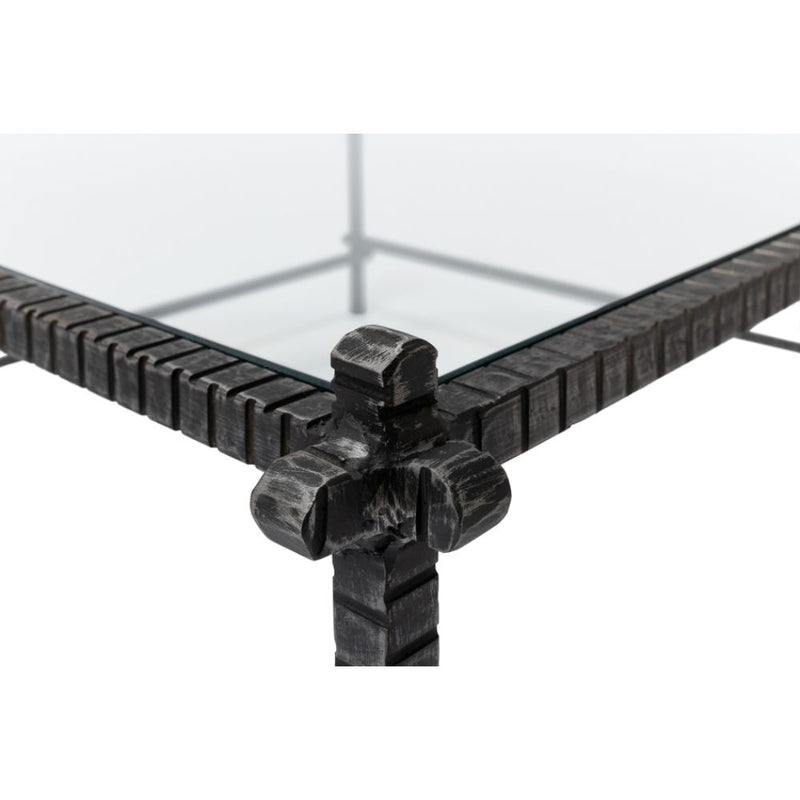 solid iron bar coffee table