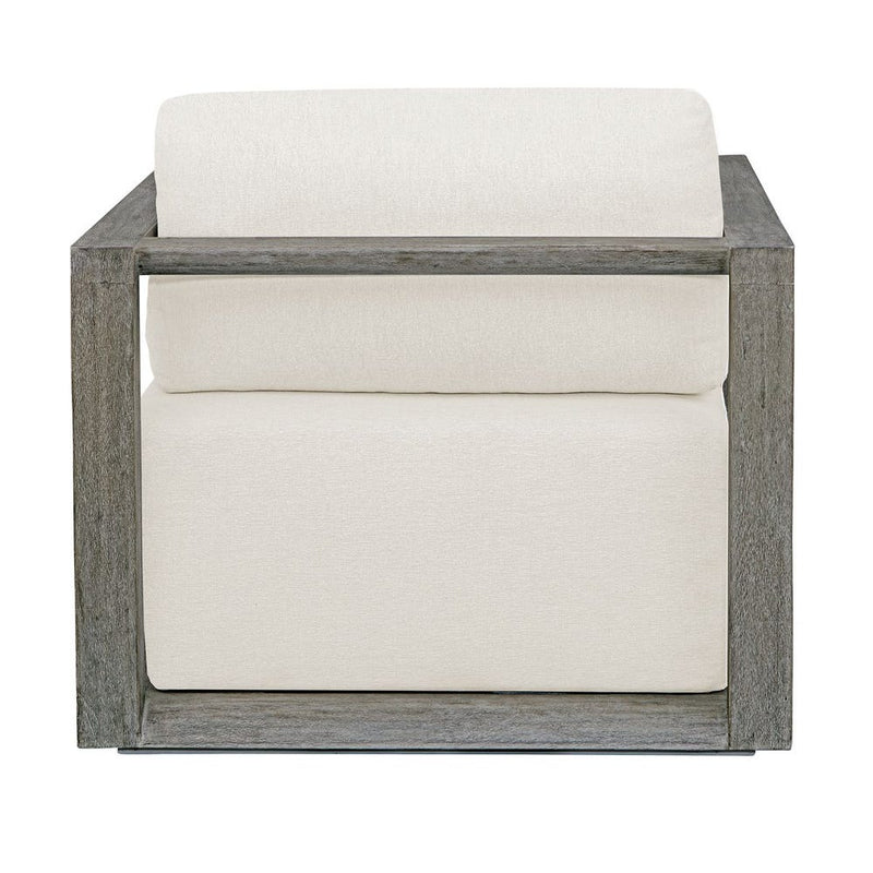 outdoor lounge chair upholstered fabric weathered gray frame