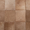 bench iron open base tan hair hide cushion