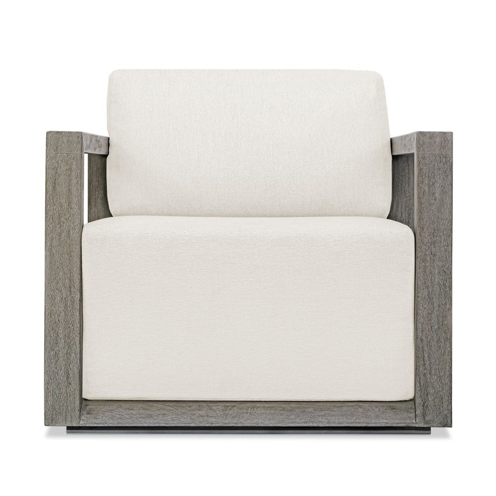 outdoor lounge chair upholstered fabric weathered gray frame