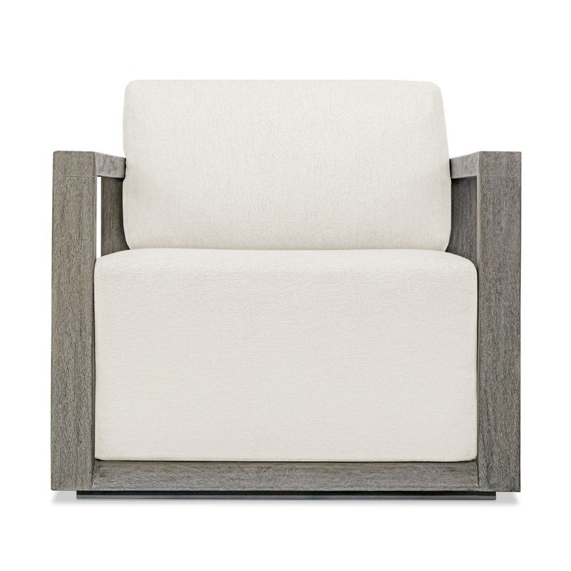 outdoor lounge chair upholstered fabric weathered gray frame
