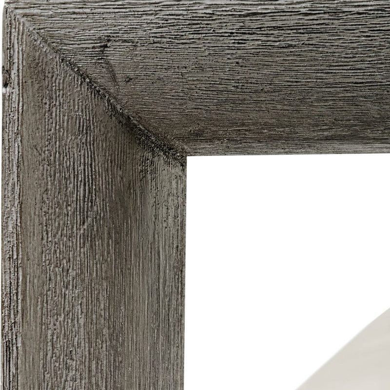 outdoor sofa weathered gray finish upholstered seat 