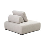 Nico Outdoor Lounge Chair by Classic Home: modern armless beige design with two angled cushions on a wide, low base.