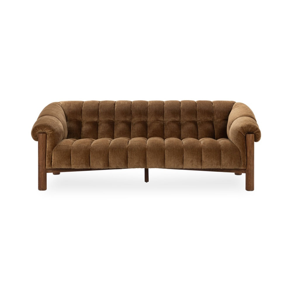 sofa bronze tufted polyester fabric 