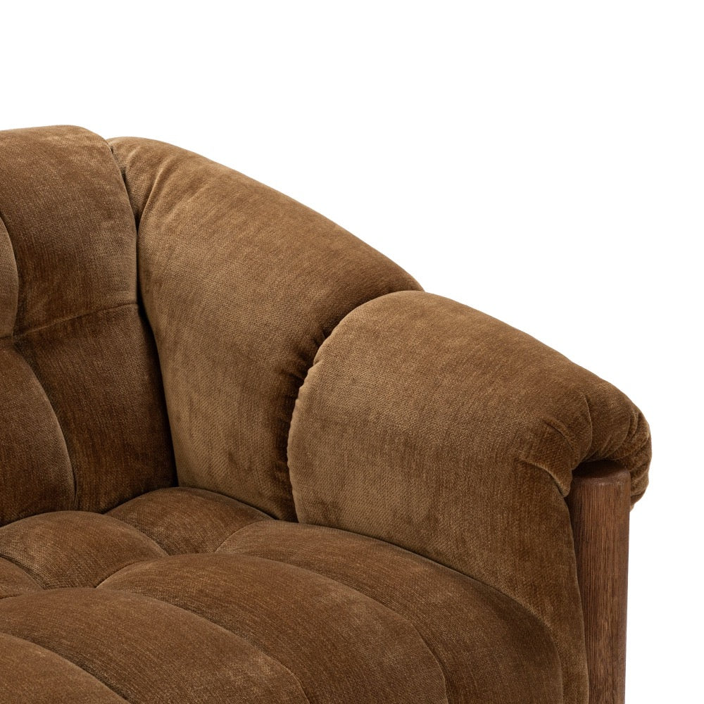 sofa bronze tufted polyester fabric 