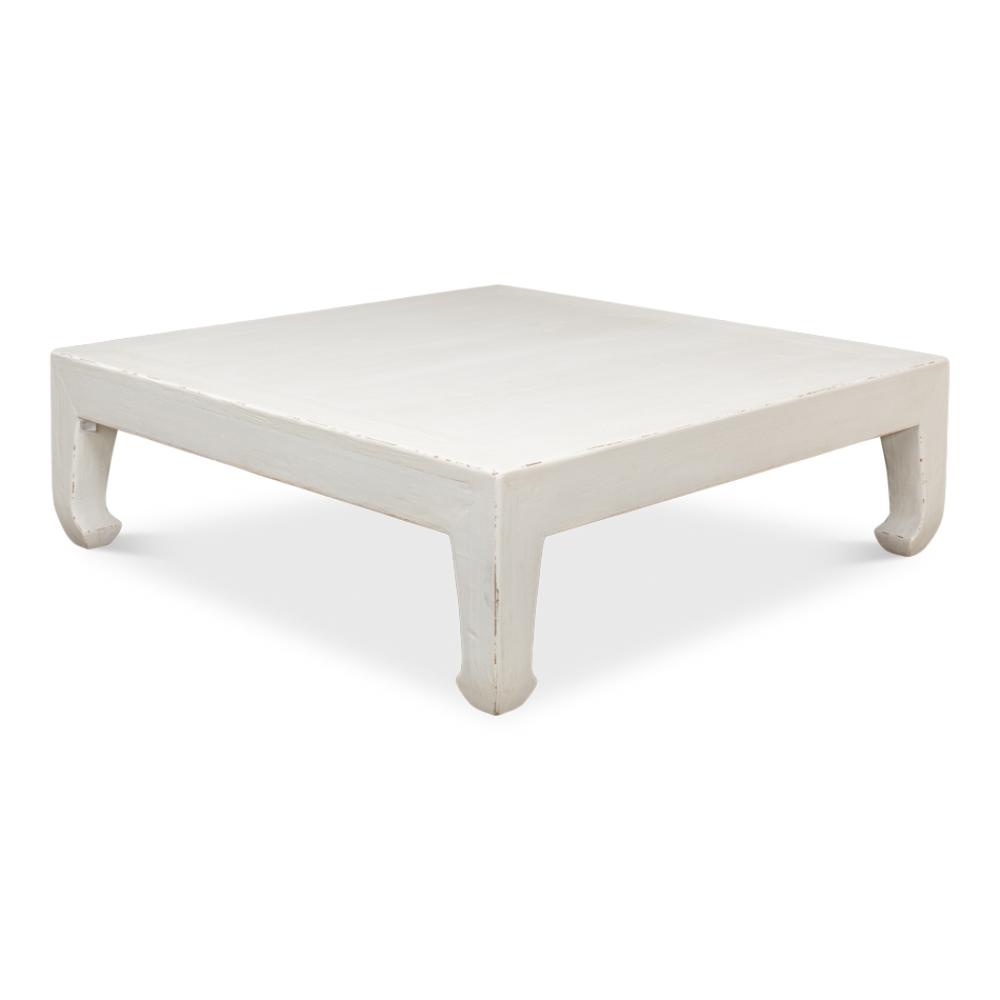 reclaimed pine white finish coffee table