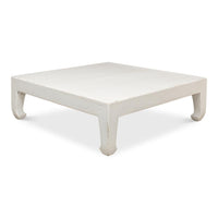 reclaimed pine white finish coffee table