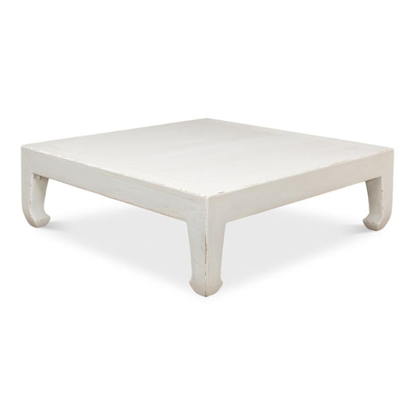 reclaimed pine white finish coffee table