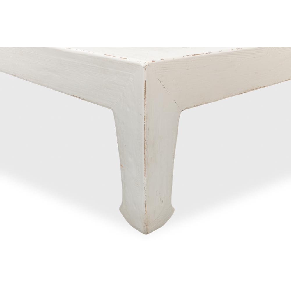 reclaimed pine white finish coffee table