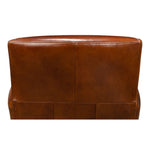 brown leather lounge chair nail heads