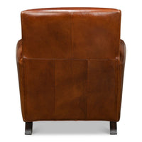 brown leather lounge chair nail heads