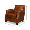 brown leather lounge chair nail heads