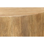 round coffee table two hidden drawers tan wheat finish